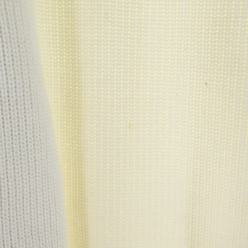 Sacai(サカイ) 18SS 変形ドッキング サイドジップ モックネック 七分袖 ニット セーター レディース ホワイト 18-03642