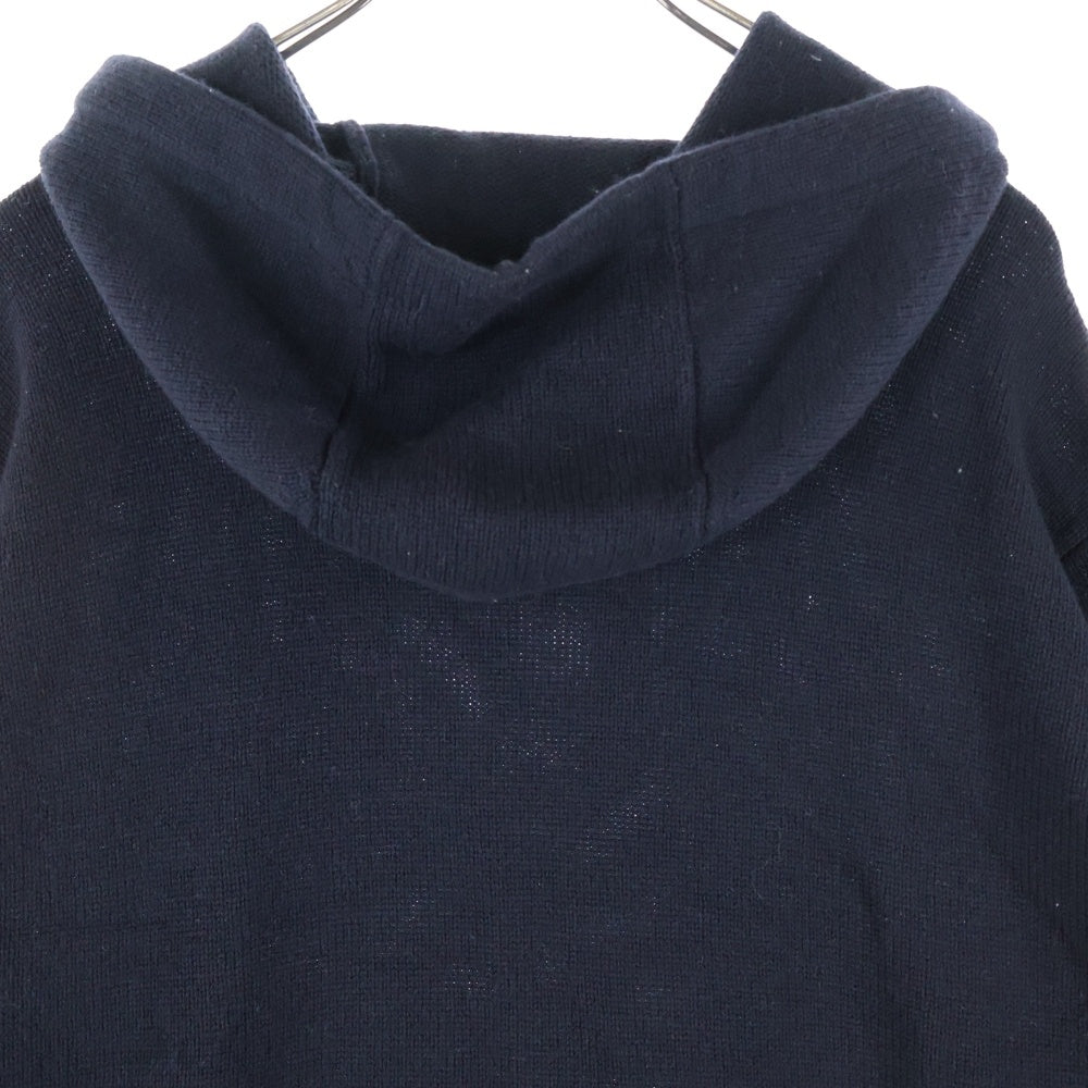 Yohji Yamamoto POUR HOMME(ヨウジヤマモト プールオム) SAMPLE ロングプルオーバーニットパーカー フーディー ブラック