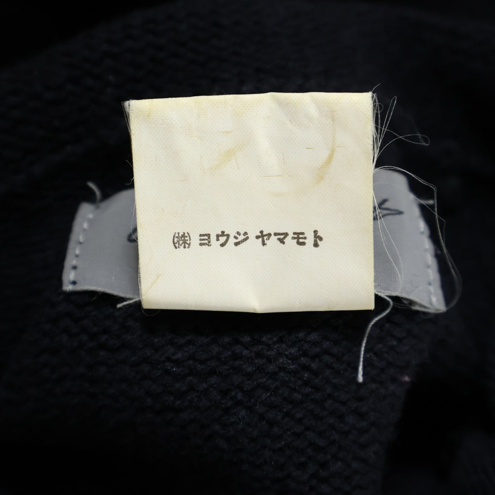 Yohji Yamamoto POUR HOMME(ヨウジヤマモト プールオム) SAMPLE ロングプルオーバーニットパーカー フーディー ブラック