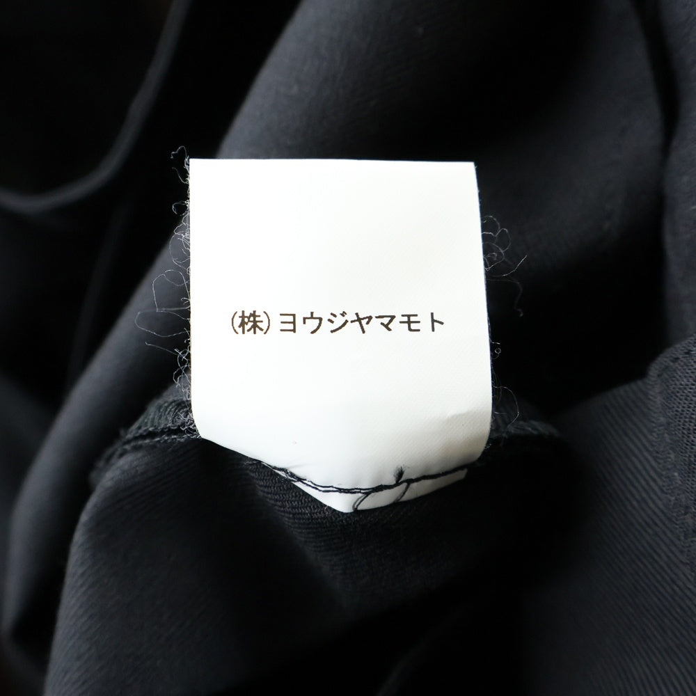 Ground Y(グラウンドワイ) SAMPLE SHOULDER HIGH ASYNMETRY PANTS ショルダーストラップ付 アシンメトリー ワイドパンツ ブラック GT-P04-100