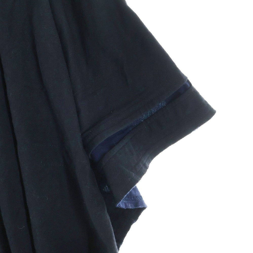 Ground Y(グラウンドワイ) SAMPLE コットン天竺 GYロングコットンカーディガン ブラック/ネイビー GZ-T16-809