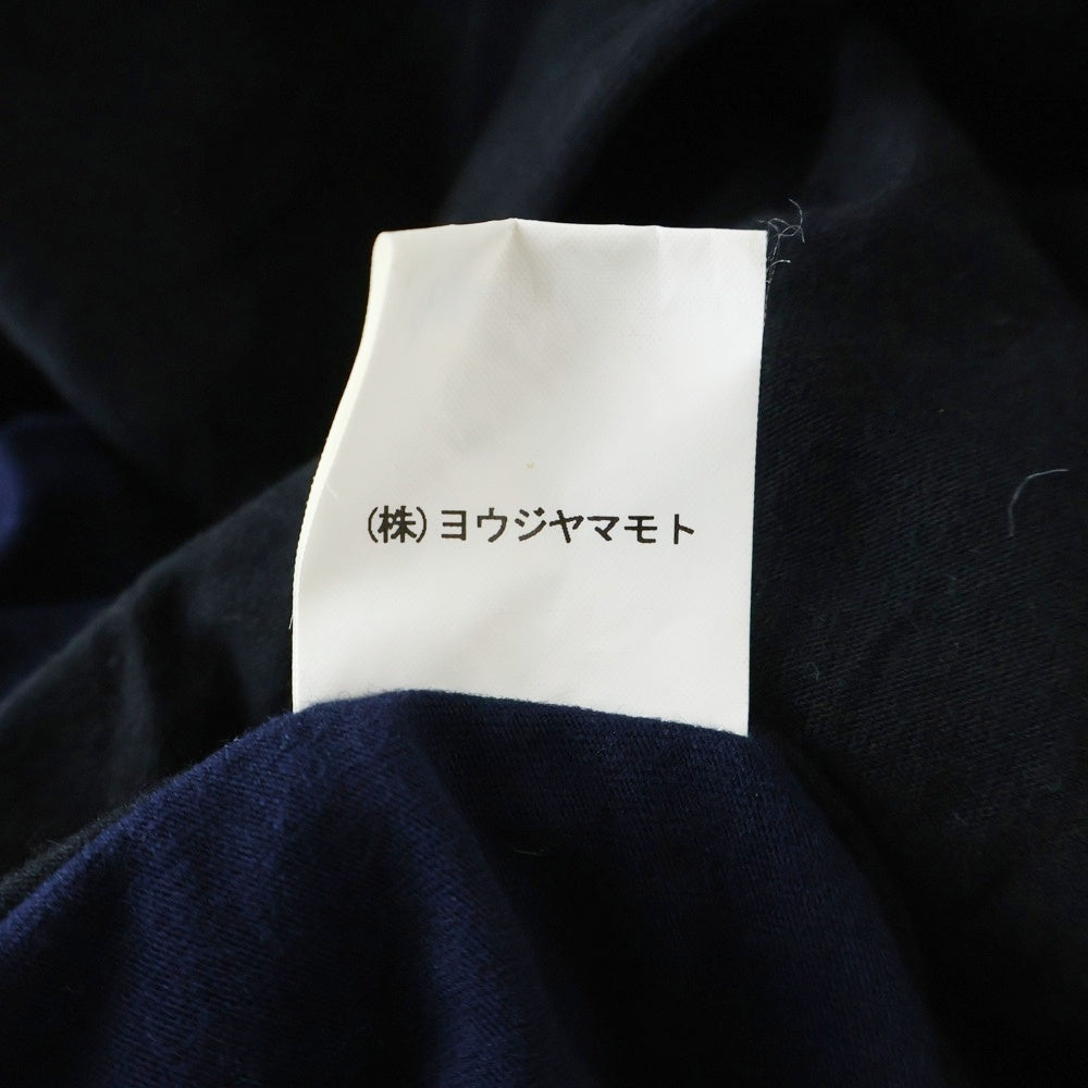 Ground Y(グラウンドワイ) SAMPLE コットン天竺 GYロングコットンカーディガン ブラック/ネイビー GZ-T16-809