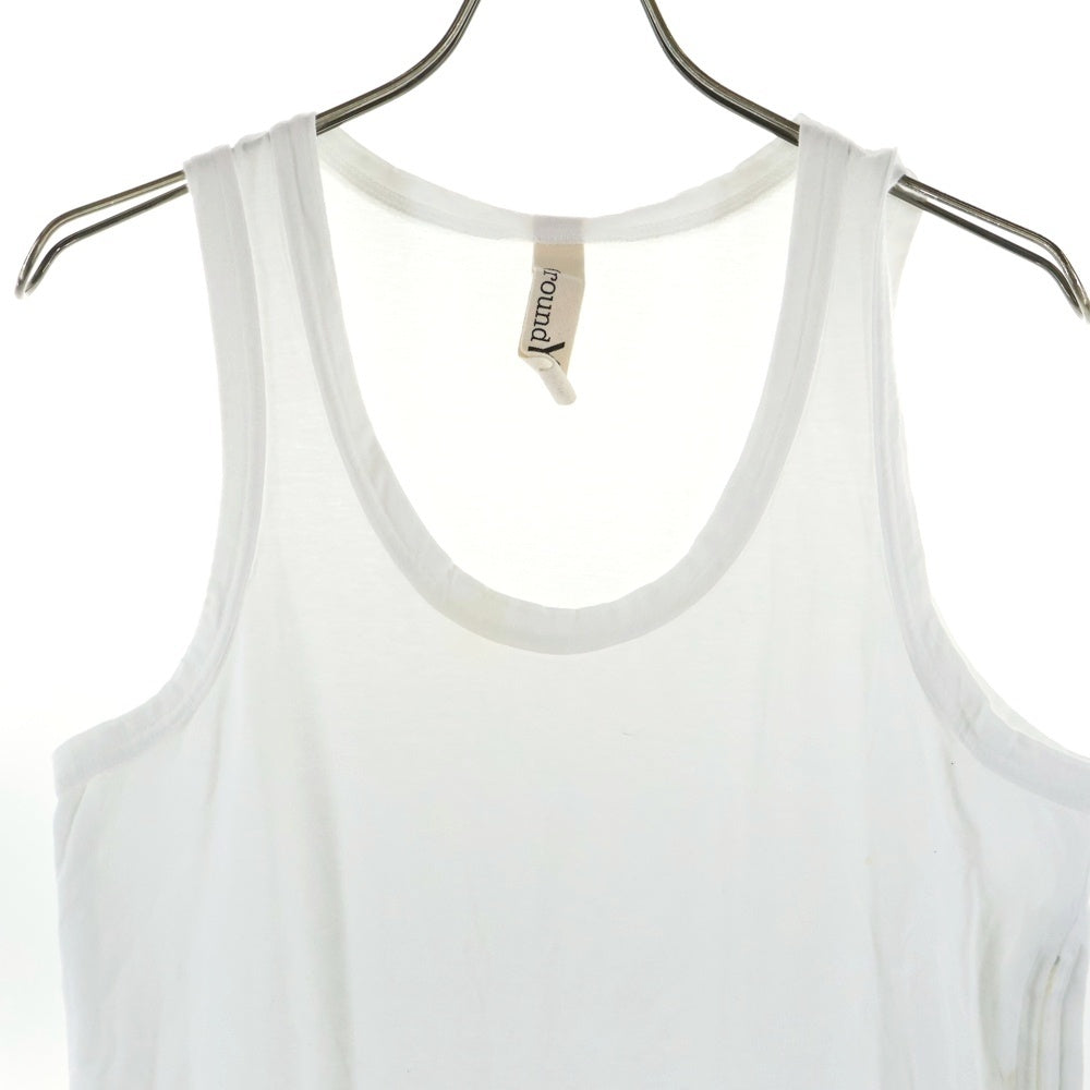 Ground Y(グラウンドワイ) SAMPLE サイドジップ アシンメトリー コットンノースリーブワンピース レディース ホワイト