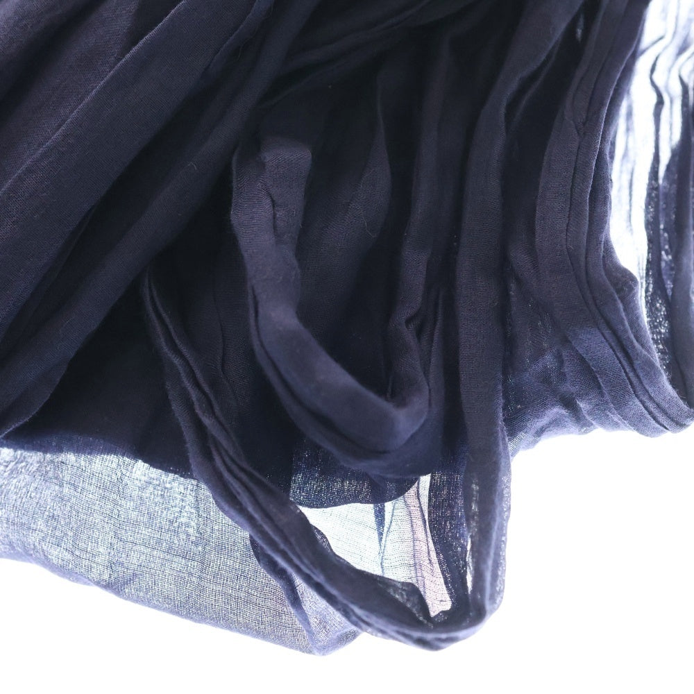 Yohji Yamamoto POUR HOMME(ヨウジヤマモト プールオム) SAMPLE シルク混 大判ストール ネイビー HO-L07-436