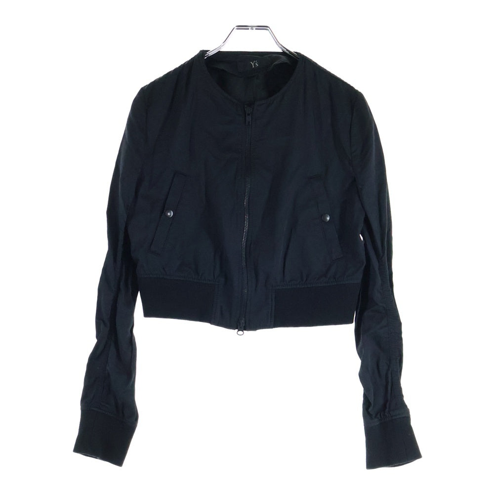 Y's(ワイズ) SAMPLE ノーカラー ショートジップアップブルゾン レディース ブラック YU-Y04-012