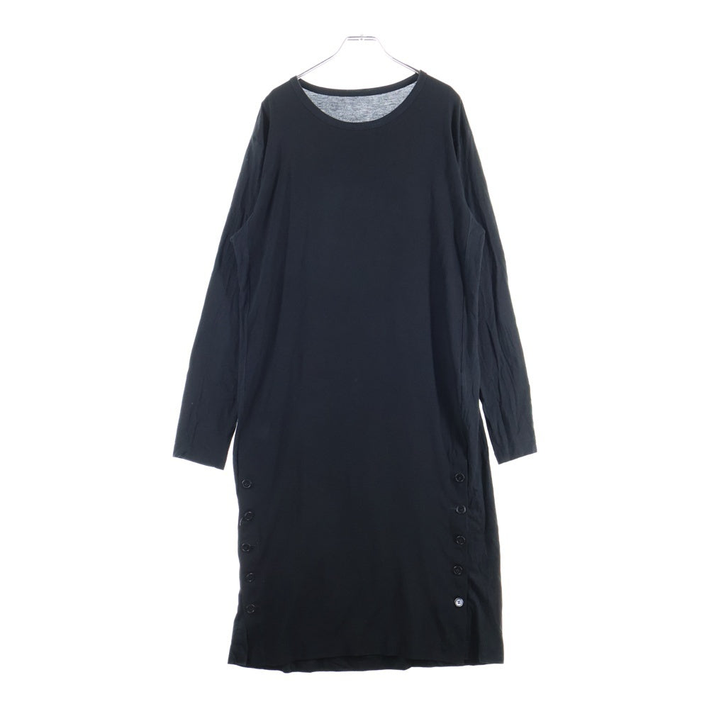 Ground Y(グラウンドワイ) SAMPLE サイドボタンカットソーワンピース レディース ブラック GC-T15-801