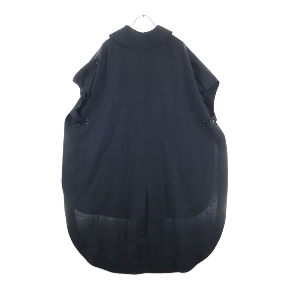 Ground Y(グラウンドワイ) ロングトレンチ コットンベスト ブラック GV-C02-100