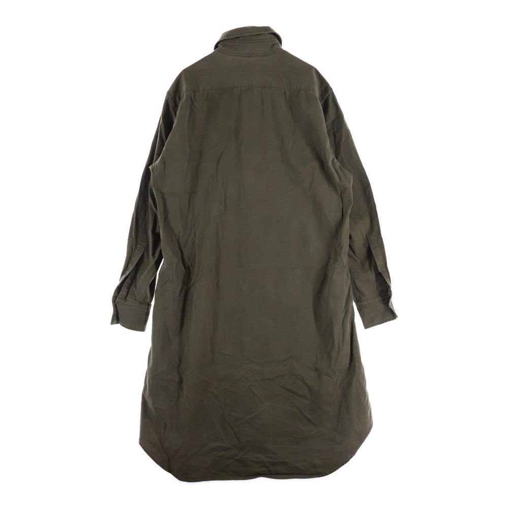 Ground Y(グラウンドワイ) 長袖ロングボタンシャツ コート カーキ GH-B16-201