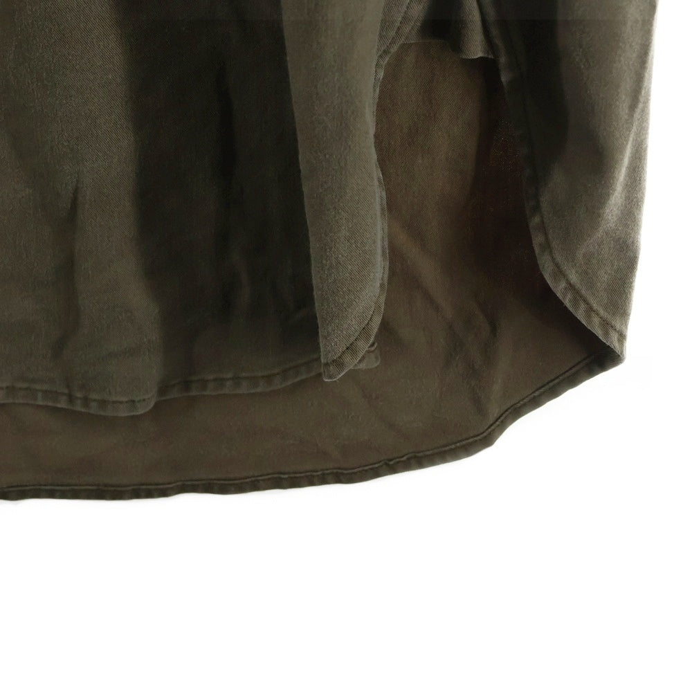 Ground Y(グラウンドワイ) 長袖ロングボタンシャツ コート カーキ GH-B16-201