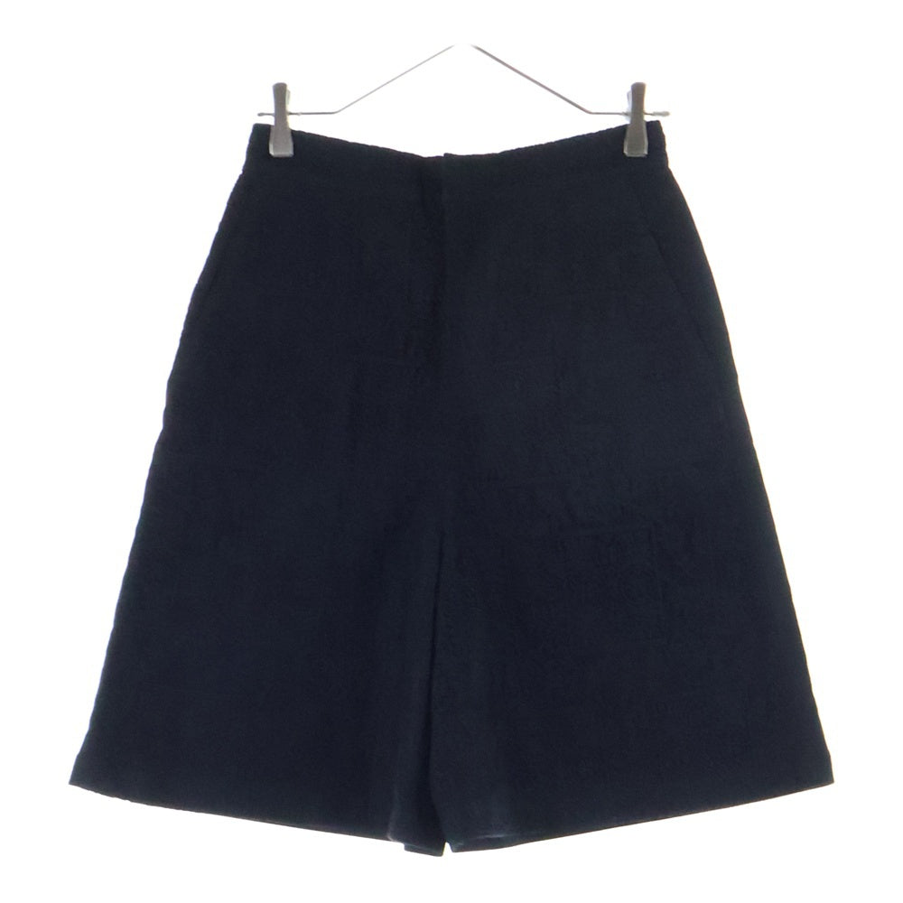 Ground Y(グラウンドワイ) SAMPLE フロントレース ワイドハーフパンツ ブラック YU-P47-820