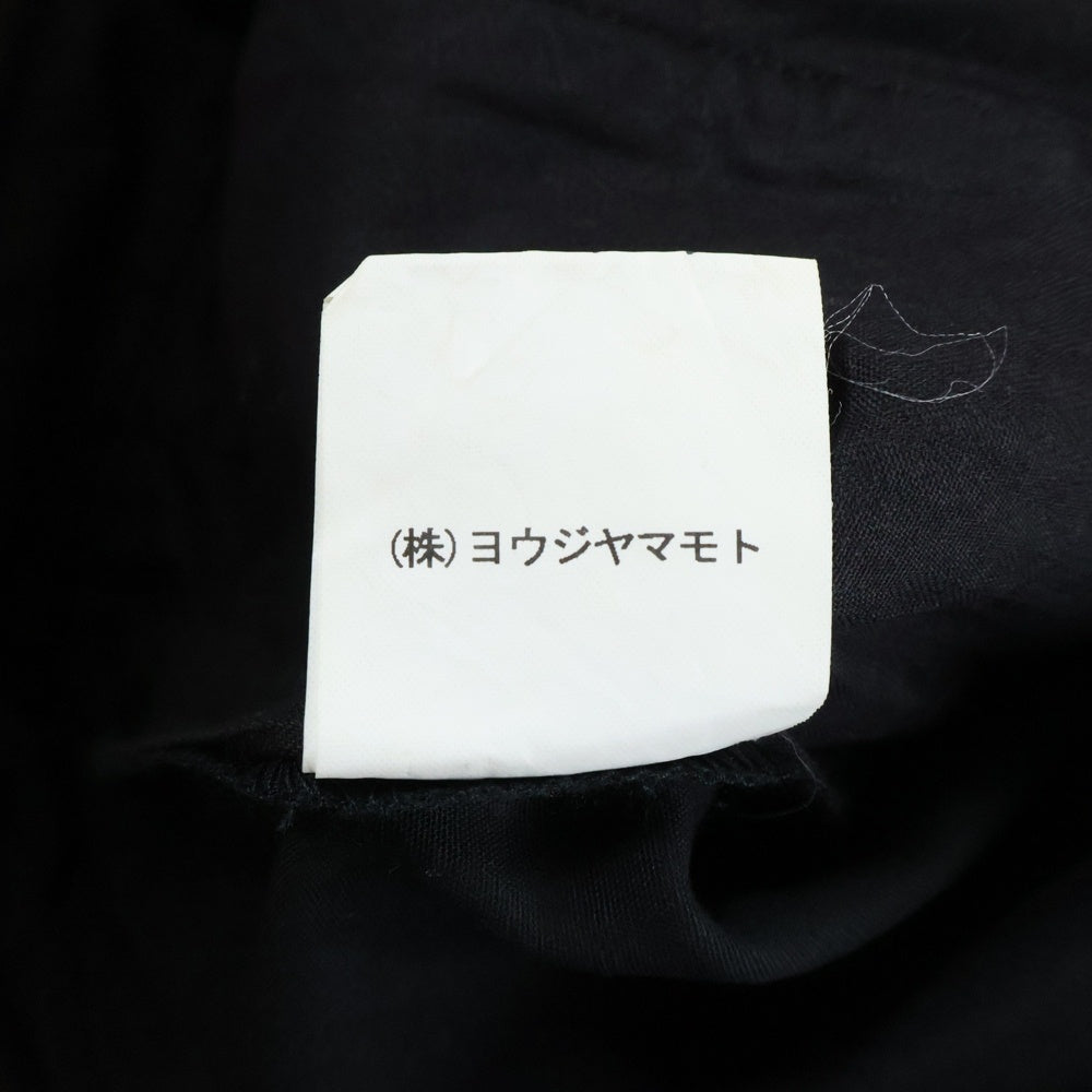 Ground Y(グラウンドワイ) SAMPLE フロントレース ワイドハーフパンツ ブラック YU-P47-820