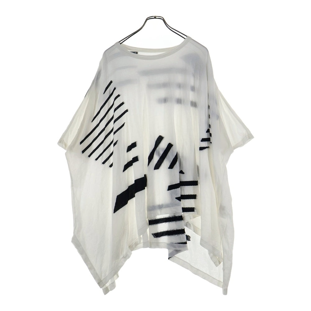 Ground Y(グラウンドワイ) SAMPLE ドレープビッグ 半袖クルーネックカットソー ホワイト GG-T14-010 ※サンプル品