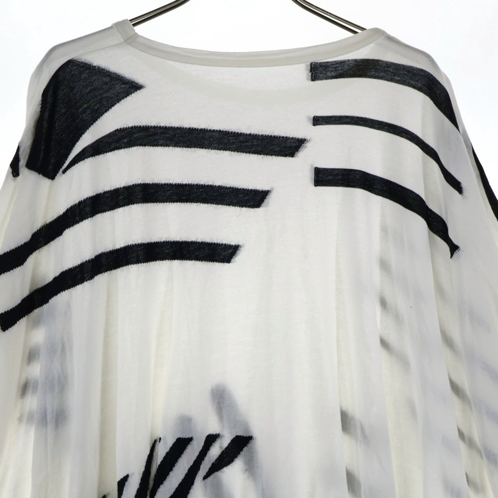 Ground Y(グラウンドワイ) SAMPLE ドレープビッグ 半袖クルーネックカットソー ホワイト GG-T14-010 ※サンプル品