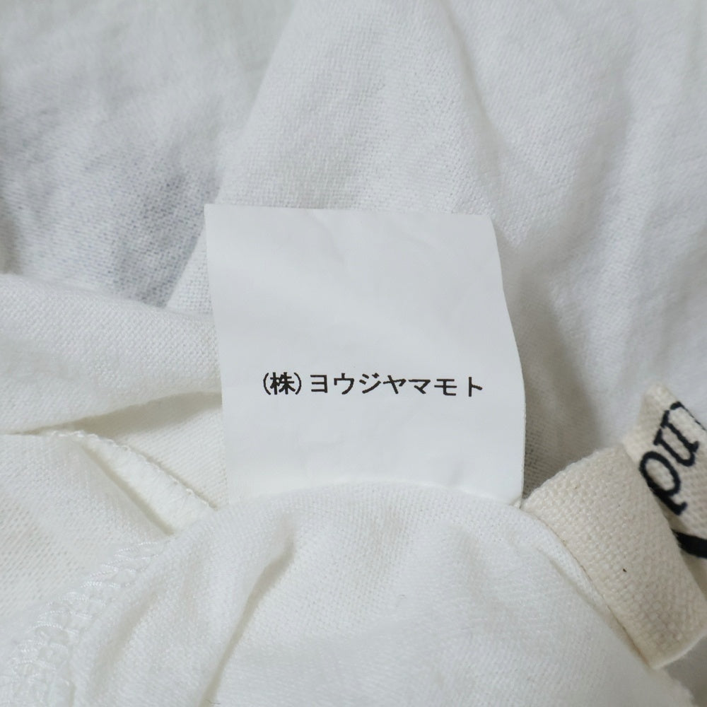 Ground Y(グラウンドワイ) SAMPLE ドレープビッグ 半袖クルーネックカットソー ホワイト GG-T14-010 ※サンプル品