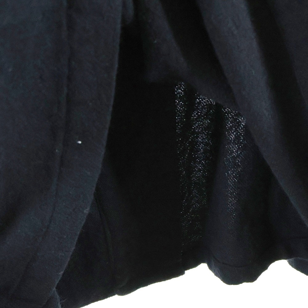 Ground Y(グラウンドワイ) ウール混 ジップアップフーデッド ロングポンチョ ブラック GV-C01-103