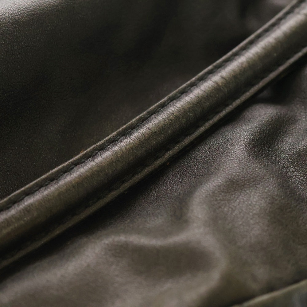 Yohji Yamamoto POUR HOMME(ヨウジヤマモト プールオム) SAMPLE サイドジップ レザートート ハンドバッグ ブラック