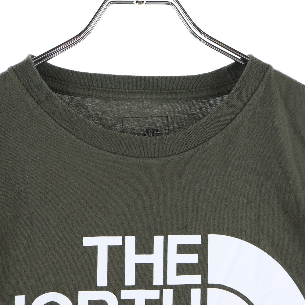 THE NORTH FACE(ザノースフェイス) フロントロゴデザイン クルーネック カットソー 半袖Tシャツ カーキ 721253