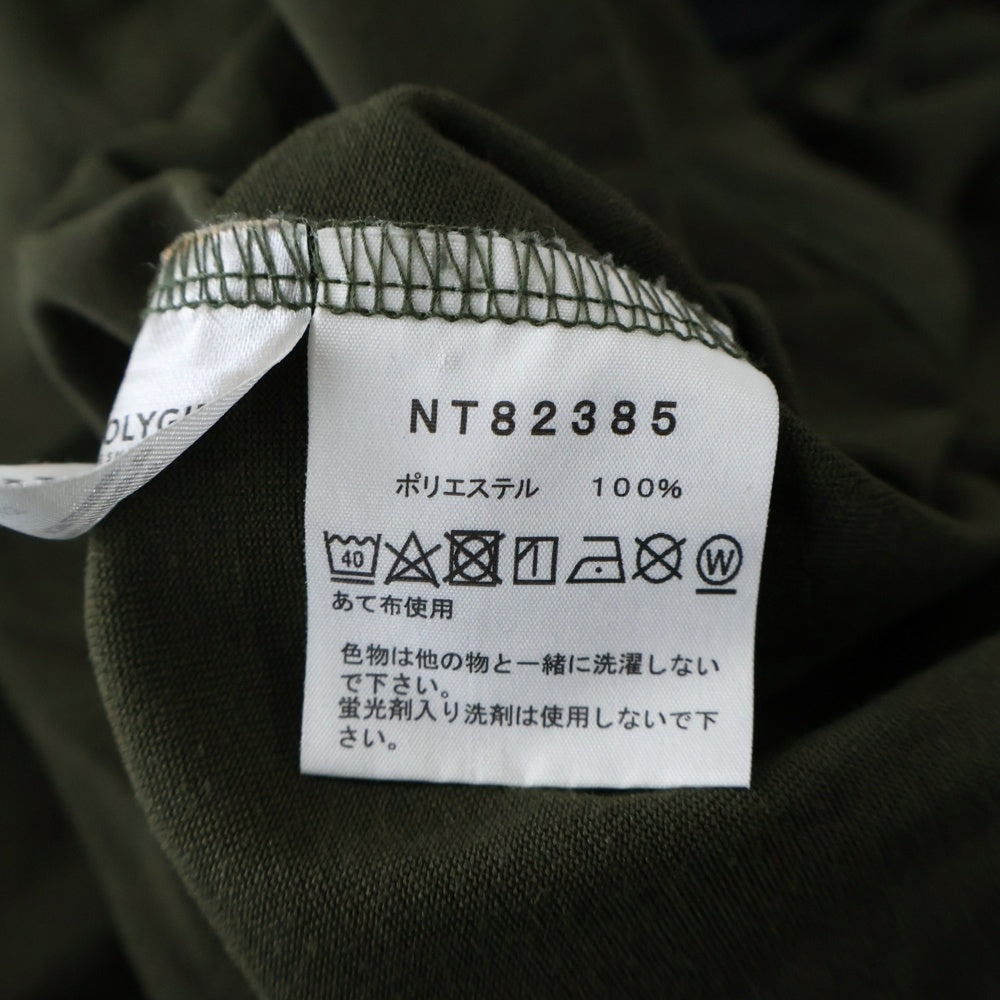 THE NORTH FACE(ザノースフェイス) BIG LOGO HOOTEE フーティー 胸ロゴデザイン フーデッド 長袖Tシャツ カーキ NT82385