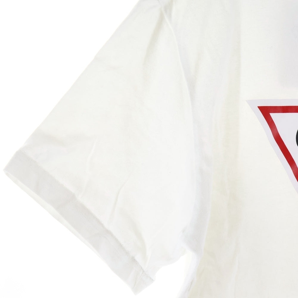 GUESS(ゲス) OVER SIZE TRIANGLE LOGO TEE オーバーサイズ トライアングルロゴ 半袖Tシャツ カットソー ホワイト MH2K7420