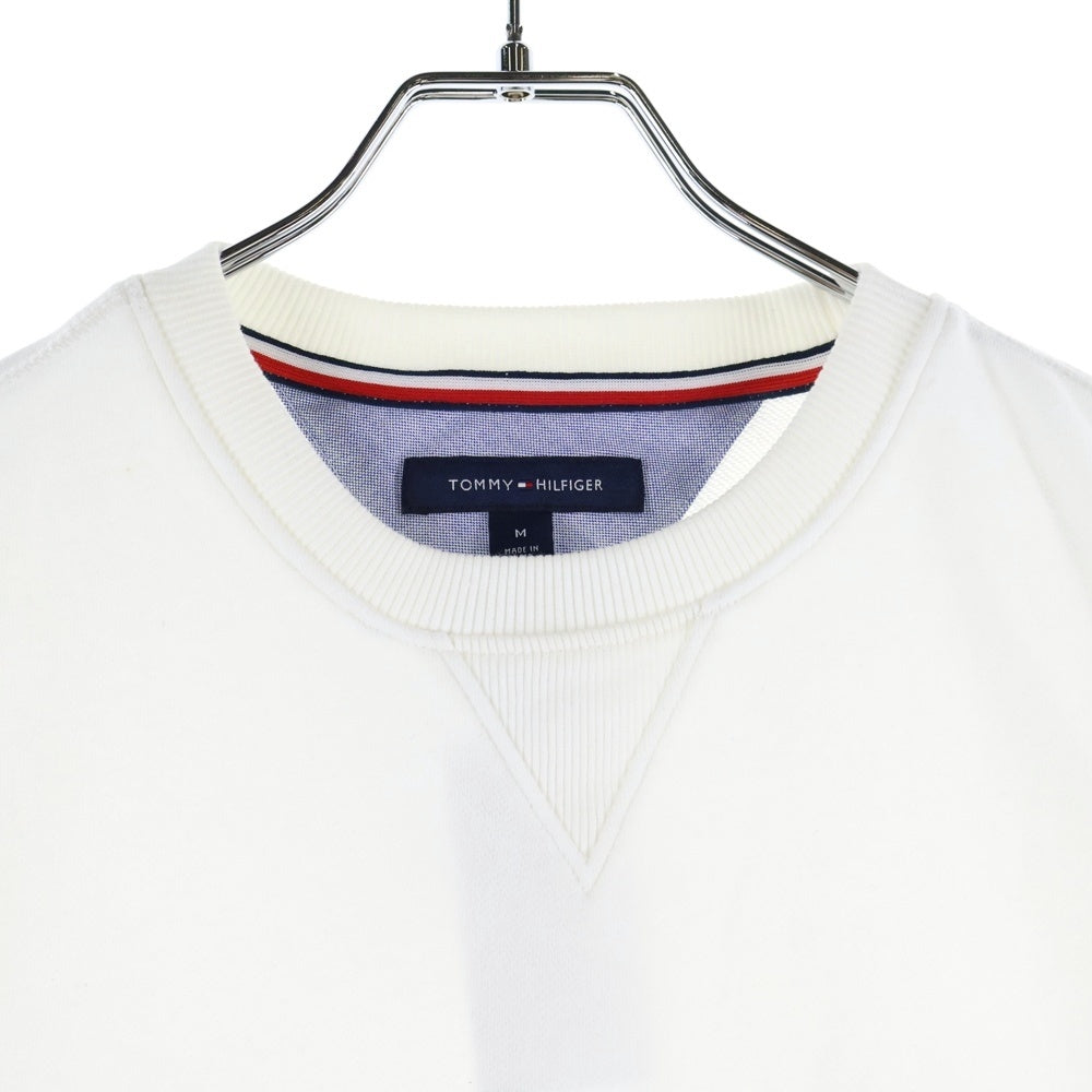 TOMMY HILFIGER(トミーヒルフィガー) ミニロゴ エンブロイダリー クルーネック スウェット ホワイト 78J2763