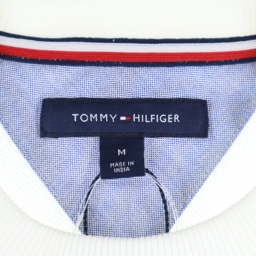 TOMMY HILFIGER(トミーヒルフィガー) ミニロゴ エンブロイダリー クルーネック スウェット ホワイト 78J2763