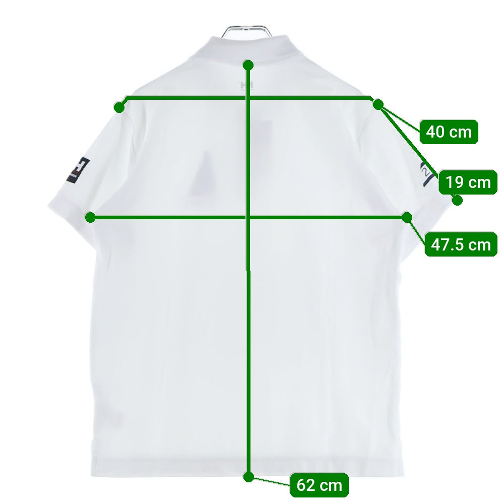 HELLY HANSEN(ヘリーハンセン) アーム ワッペン デザインプリント 半袖ポロシャツ ホワイト HH31900