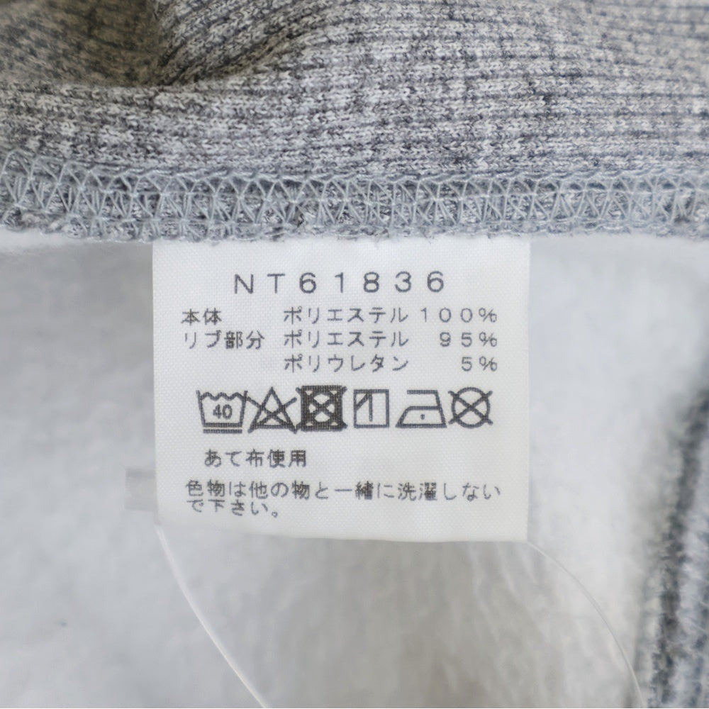 THE NORTH FACE(ザノースフェイス) SQUARE LOGO FULLZIP スクエアロゴ フルジップアップ フーデットジャケット グレー NT61836