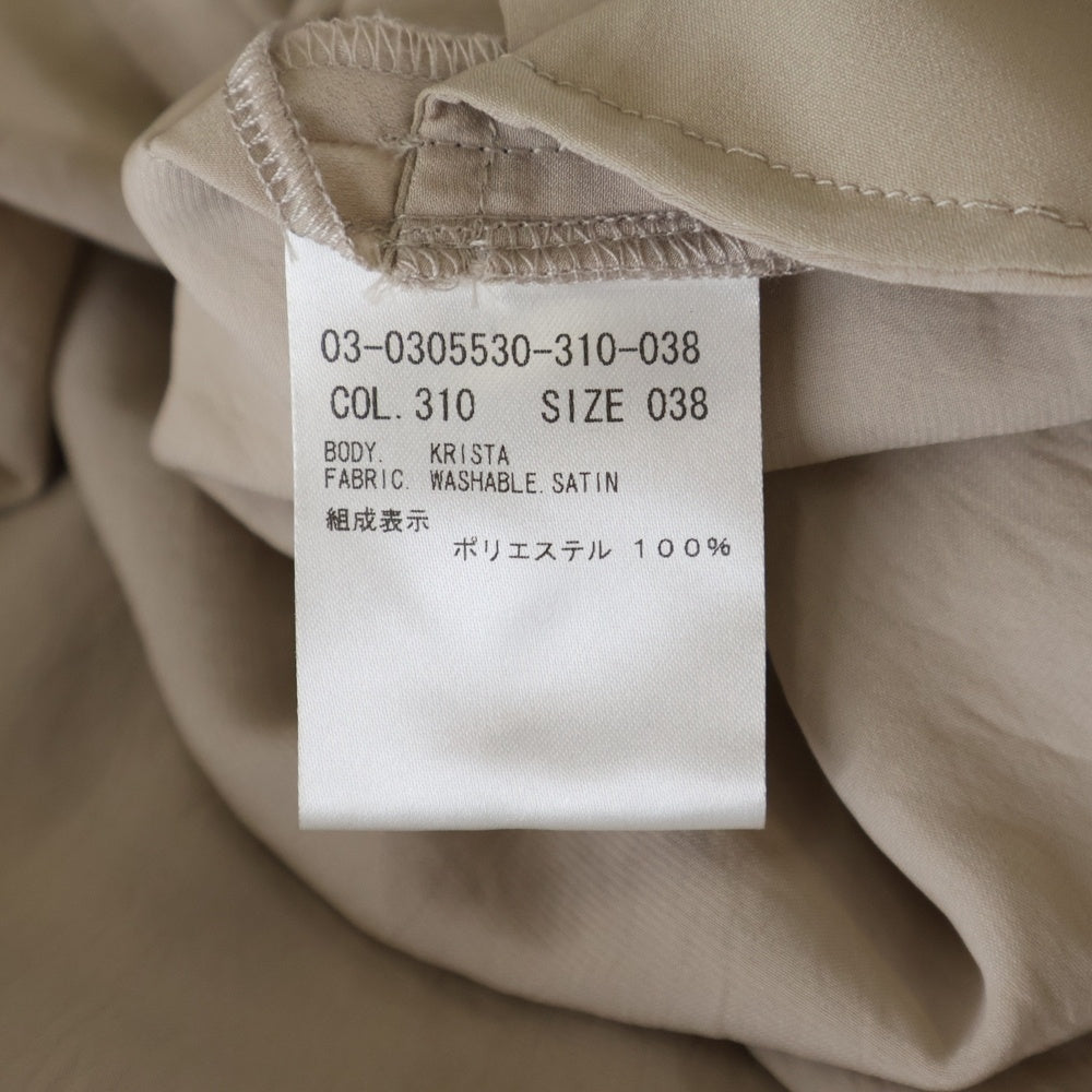 theory luxe(セオリー リュクス) WASHABLE SATIN ウォッシャブル サテン ロングワンピース ベージュ 03-0305530-310-038