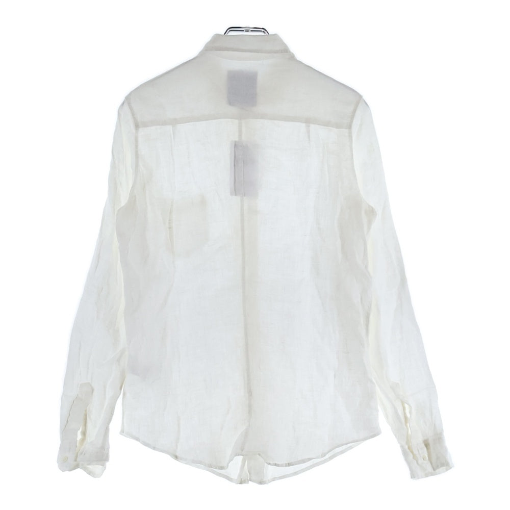 B:MING LIFE STORE by BEAMS(ビーミングライフストアバイビームス) 19SS ハードマンズ ボタンダウン リネン ロングスリーブ 長袖シャツ レディース ホワイト 93-11-0055-803