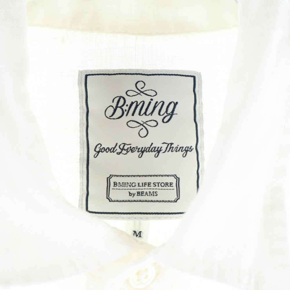 B:MING LIFE STORE by BEAMS(ビーミングライフストアバイビームス) 19SS ハードマンズ ボタンダウン リネン ロングスリーブ 長袖シャツ レディース ホワイト 93-11-0055-803