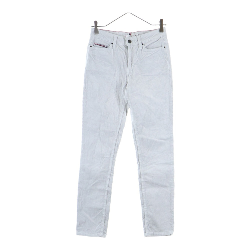 TOMMY HILFIGER(トミーヒルフィガー) ジップフライ コーデュロイ ロングストレートパンツ レディース ホワイト M110320001