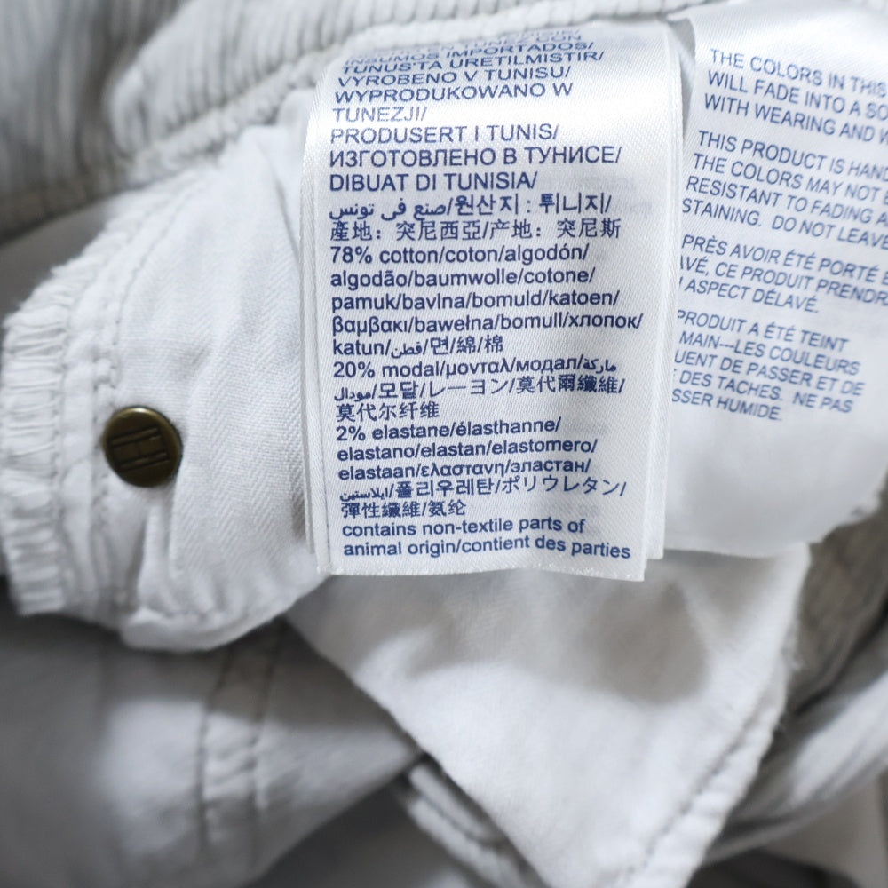 TOMMY HILFIGER(トミーヒルフィガー) ジップフライ コーデュロイ ロングストレートパンツ レディース ホワイト M110320001