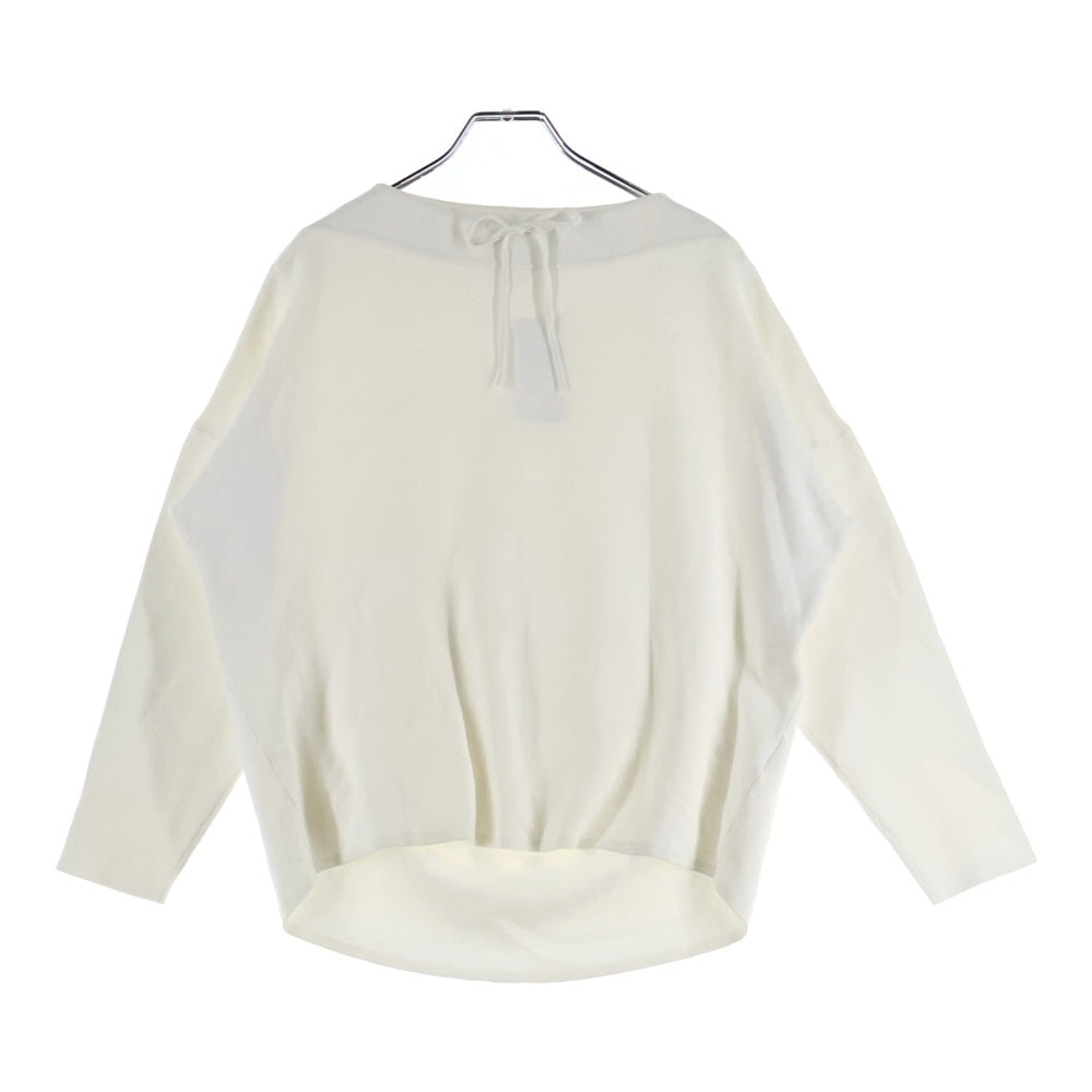 TOMORROWLAND(トゥモローランド) コットンスムース ボートネックプルオーバー クルーネック ロングスリーブ 長袖スウェット レディース ホワイト 11-02-02-02102