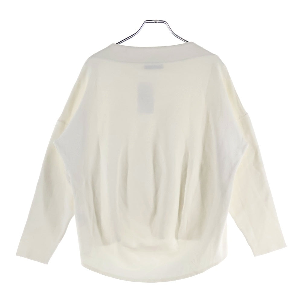 TOMORROWLAND(トゥモローランド) コットンスムース ボートネックプルオーバー クルーネック ロングスリーブ 長袖スウェット レディース ホワイト 11-02-02-02102