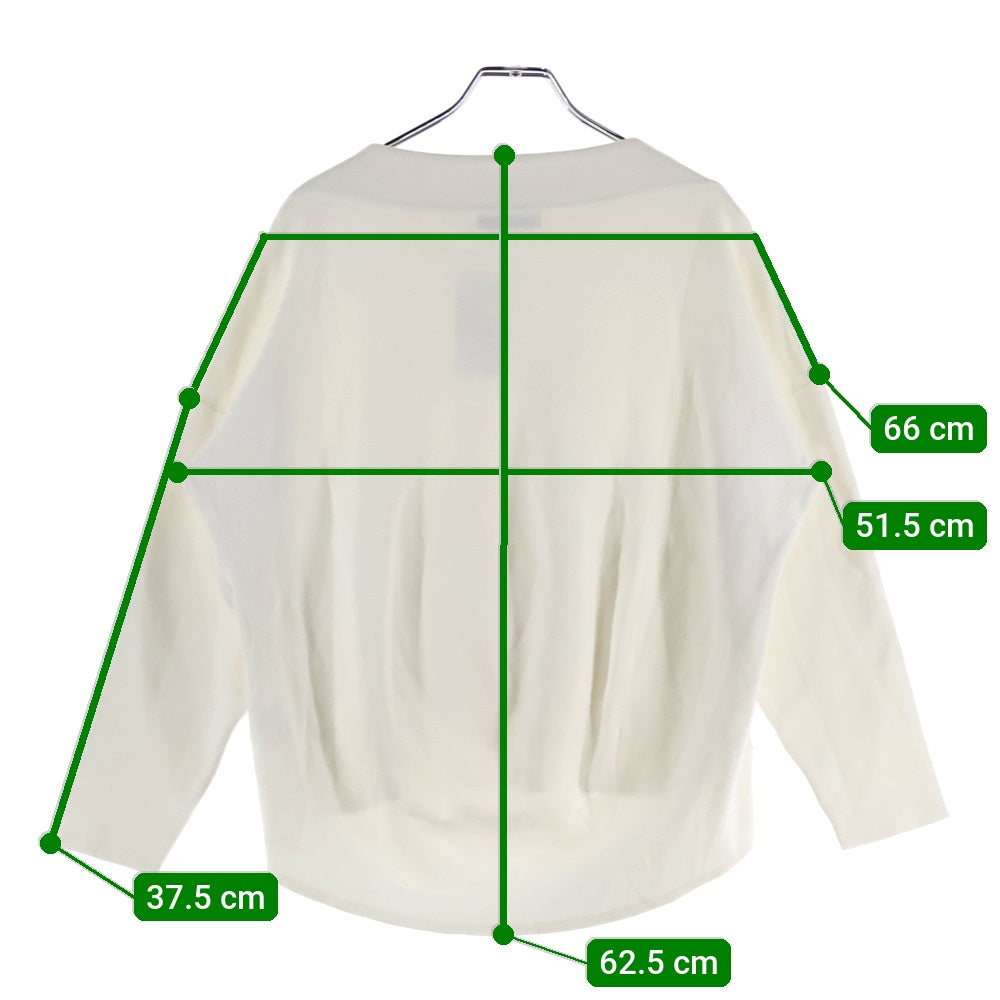 TOMORROWLAND(トゥモローランド) コットンスムース ボートネックプルオーバー クルーネック ロングスリーブ 長袖スウェット レディース ホワイト 11-02-02-02102