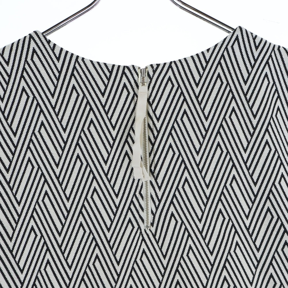 BEAUTY&YOUTH UNITED ARROWS(ビューティーアンドユースユナイテッドアローズ) ジグザグジャカードフレンチスリーブ ロングワンピース レディース ブラック/ホワイト 1626-299-3328