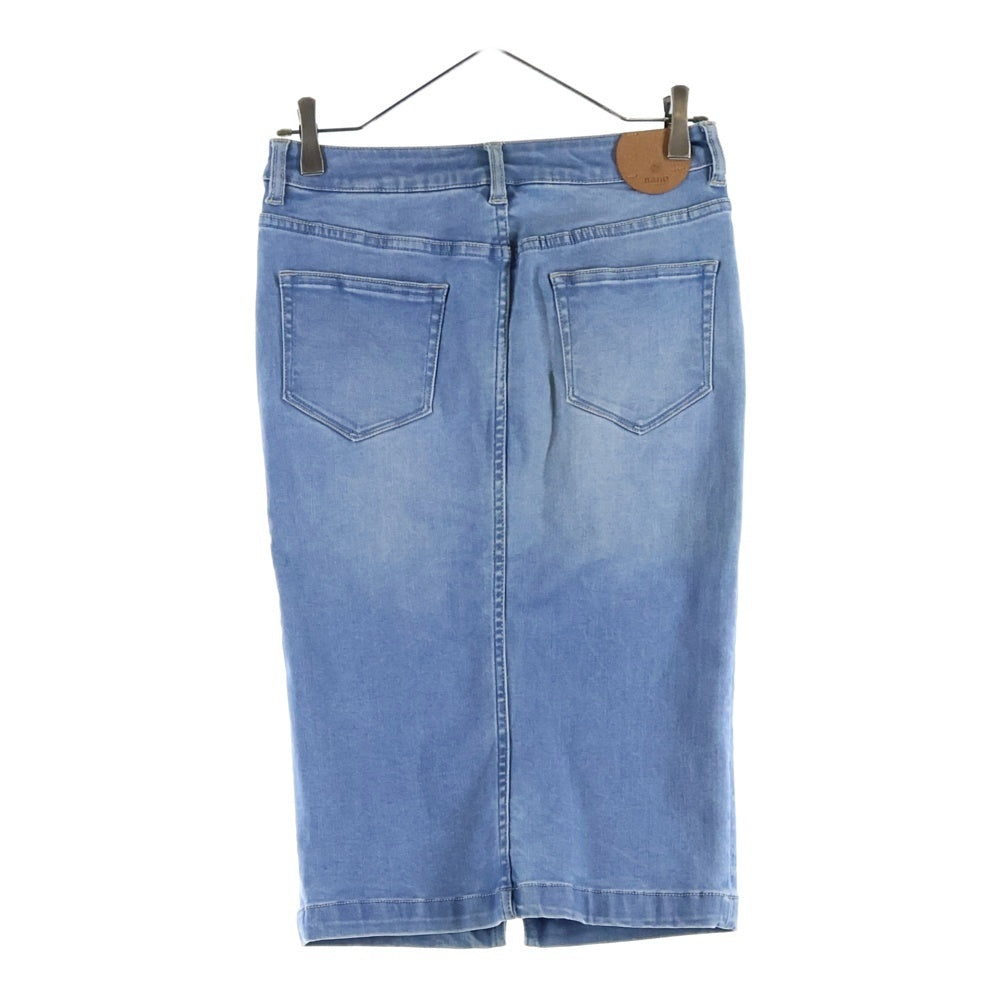 nano universe(ナノユニバース) ジップフライ デニムスカート レディース インディゴ BM91SKT002KN