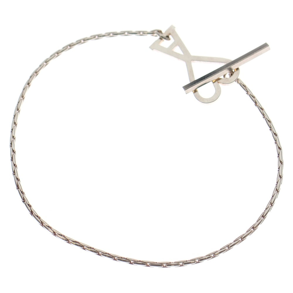 AMI Alexandre Mattiussi(アミアレクサンドルマテュッシ) ロゴ アンカー チェーン ブレスレット シルバー UJW917 361