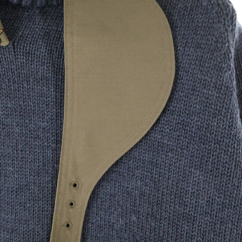 kolor(カラー) 21AW DOCKING KNIT ドッキングデザイン ウールニット セーター グレー 21WCM‐N01301