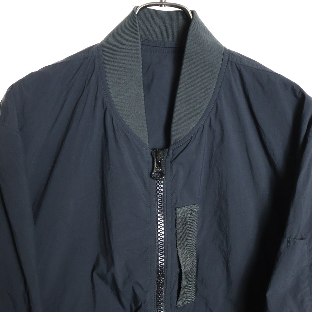 Ten C(テンシー) MIDLAYER NYLON BOMBER ガーメントダイ ナイロン タクテル コンボ フライト ボンバージャケット ブラック 21CTCUC01175