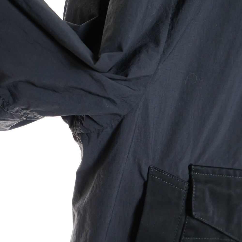 Ten C(テンシー) MIDLAYER NYLON BOMBER ガーメントダイ ナイロン タクテル コンボ フライト ボンバージャケット ブラック 21CTCUC01175