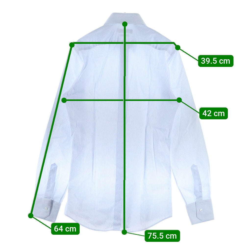 DOLCE & GABBANA(ドルチェアンドガッバーナ) GOLDライン ストライプ柄 長袖ドレスシャツ ブルー G5CX5T FR5XN