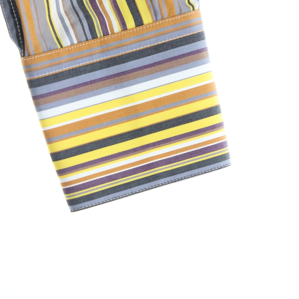 DOLCE & GABBANA(ドルチェアンドガッバーナ) GOLDライン ストライプ柄 長袖ドレスシャツ マルチカラーG5DY4T FR5VM