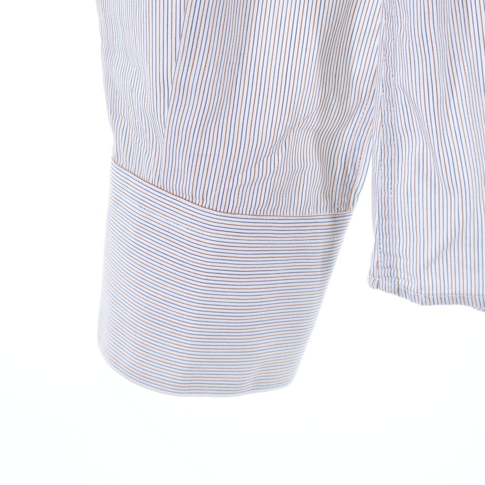 DOLCE & GABBANA(ドルチェアンドガッバーナ) GOLDライン 総柄 長袖ドレスシャツ ホワイト/ブルー/レッド G5BN5T FR5RZ