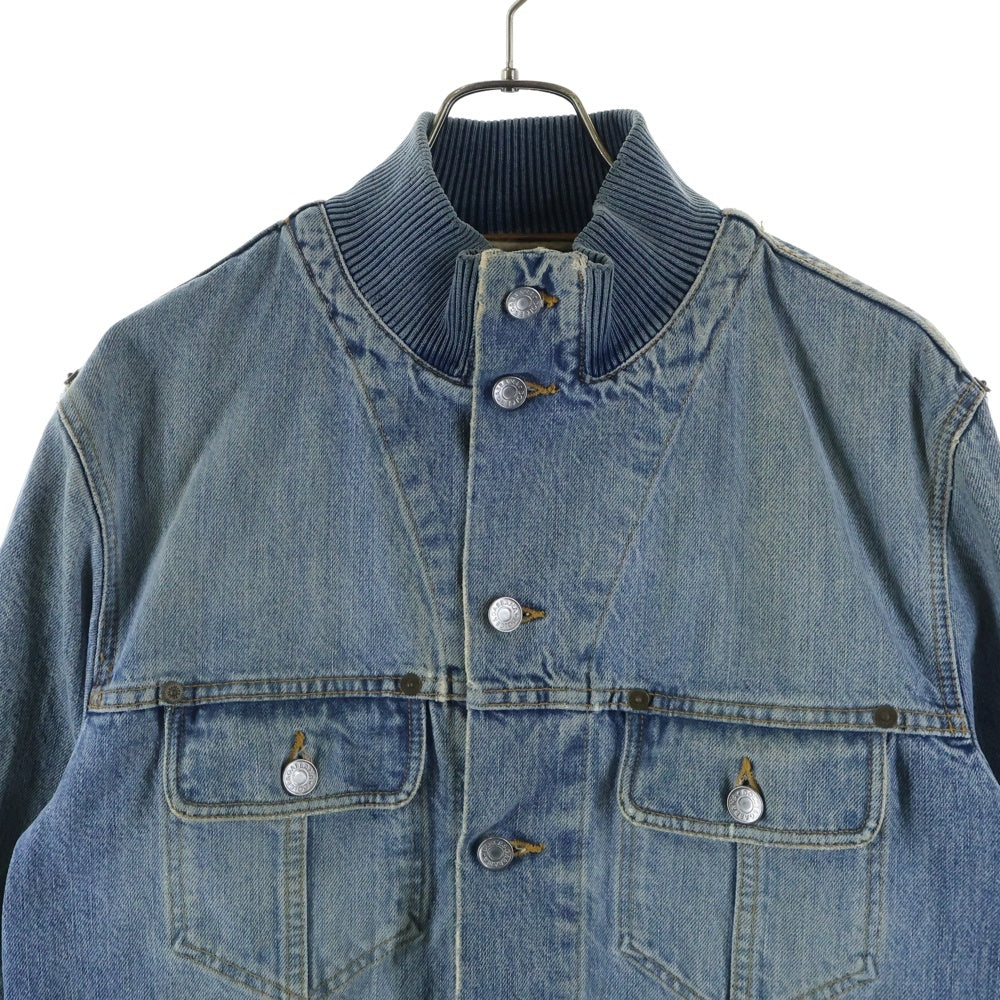DOLCE & GABBANA(ドルチェアンドガッバーナ) リブ切り替え マルチポケット 8B デニムジャケット インディゴ SDS04 8508