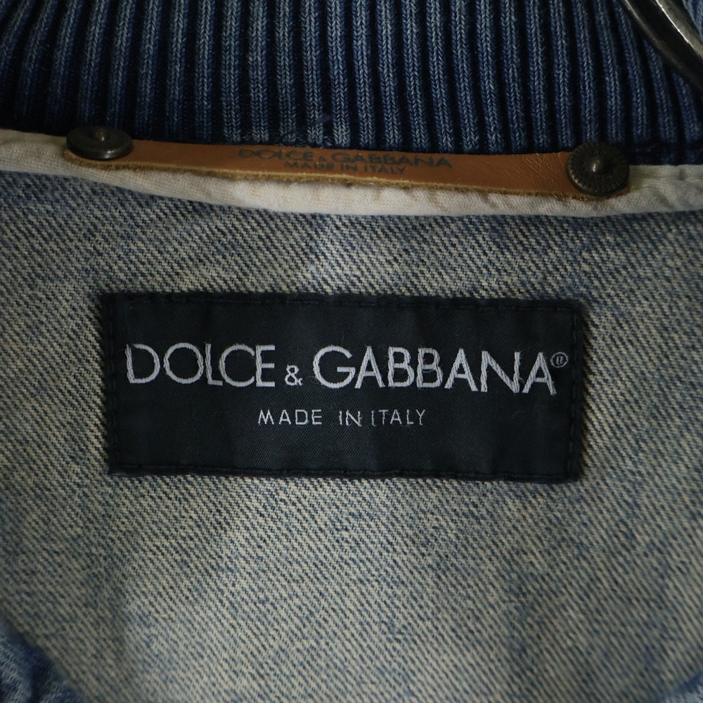 DOLCE & GABBANA(ドルチェアンドガッバーナ) リブ切り替え マルチポケット 8B デニムジャケット インディゴ SDS04 8508