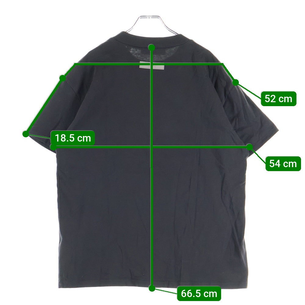 ESSENTIALS FEAR OF GOD(エッセンシャル フィアオブゴッド) 1977 フロントデザイン クルーネック カットソー 半袖Tシャツ ブラック