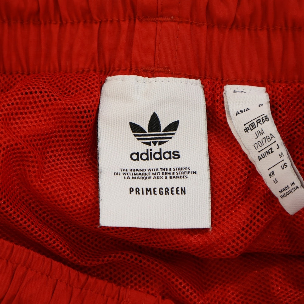 adidas(アディダス) フロントロゴデザイン サイドライン ドローストリング ハーフパンツ レッド GN3526