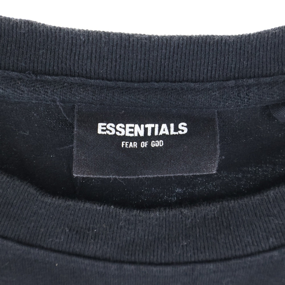 ESSENTIALS FEAR OF GOD(エッセンシャル フィアオブゴッド) バックロゴデザイン クルーネック カットソー 半袖Tシャツ ブラック