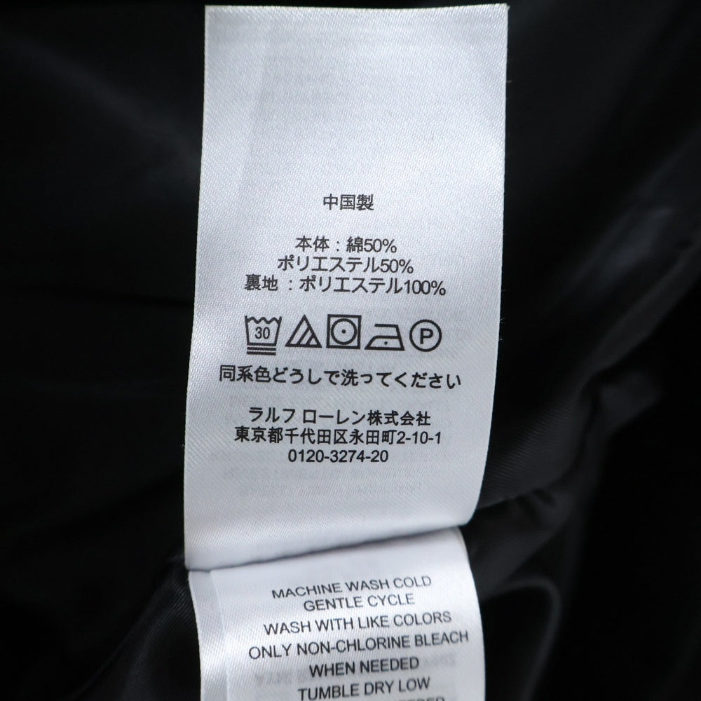 LAUREN RALPH LAUREN(ローレンラルフローレン) ロゴデザイン金具 ダブルフラップポケット ドローストリング フーデッド ジップアップ ジャケット レディース ブラック